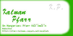 kalman pfarr business card